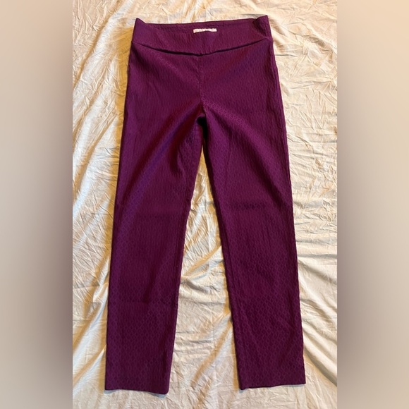 Margaret M Pants - Margaret M Slimming Pants Purple High-Waisted Legging Size Medium